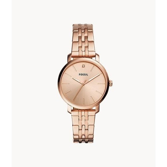 Fossil BQ3567 Lexie Luther Three-Hand Rose Gold-Tone Stainless Steel Watch - Picture 1 of 4